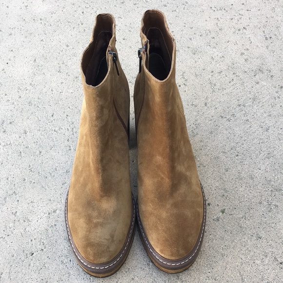 NWT Steve Madden Sloanne Platform Boot Suede Cognac 10 - Picture 12 of 16